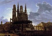 Medieval Town by Water after 1813 Karl friedrich schinkel